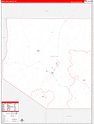 White Pine County Wall Map Red Line Style